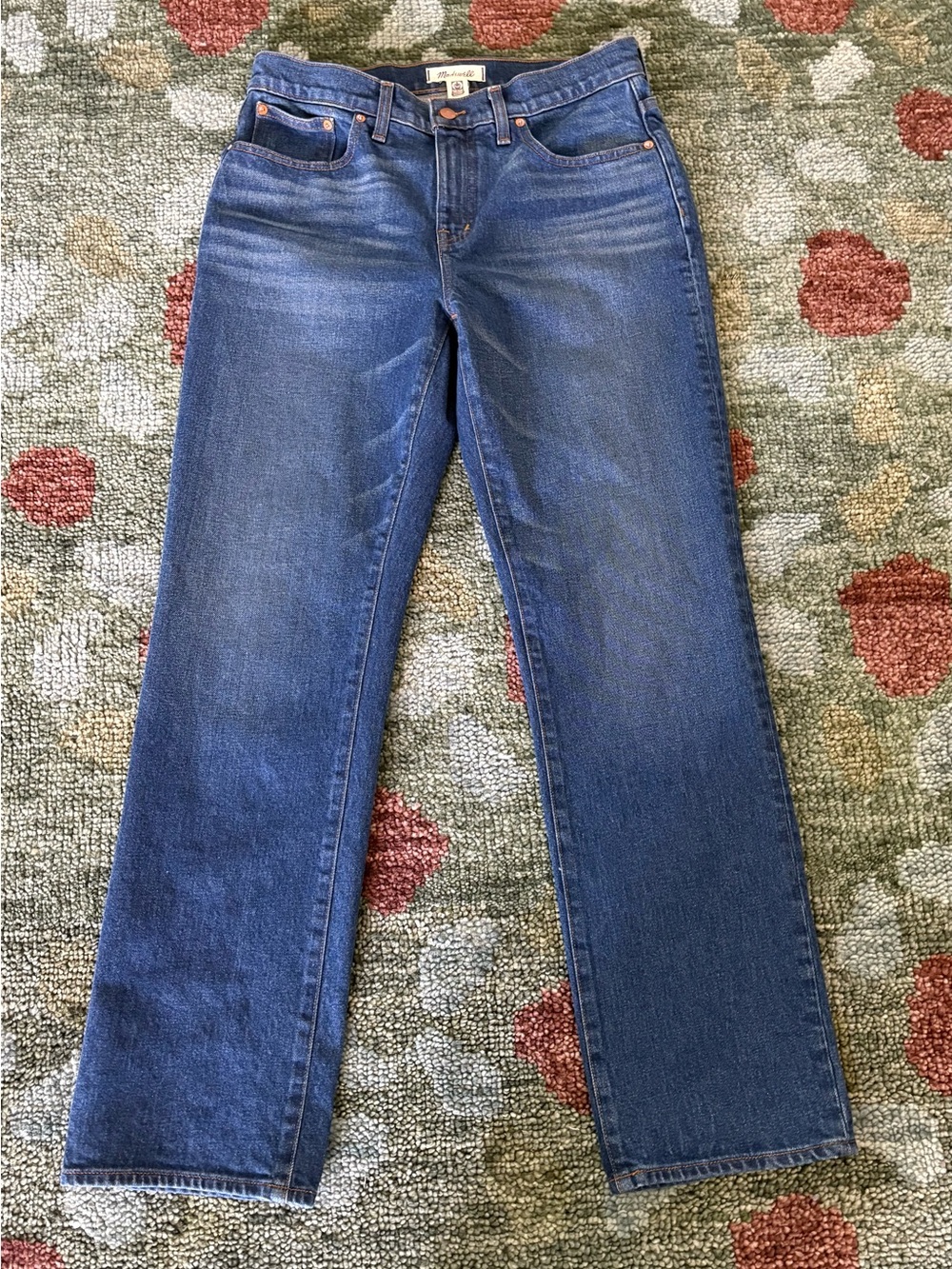 MADEWELL JEANS WOMENS 28 BLUE MID-RISE 90's STRAIGHT JEAN